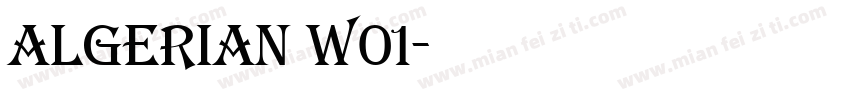 Algerian W01字体转换